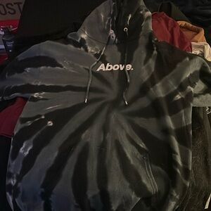 Above millions brand tie dye hoodie